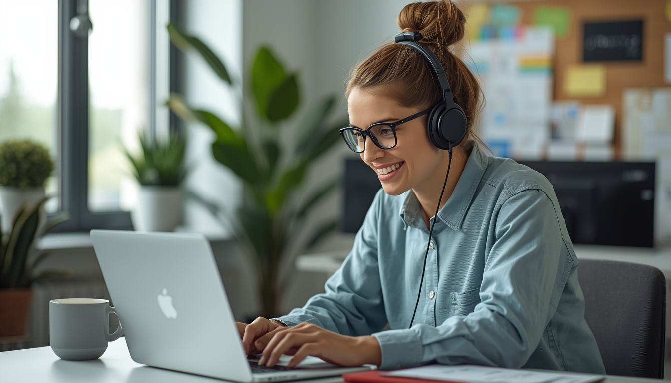 Student learning online with expert tutor through video call